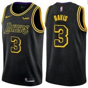 Los Angeles Lakers Anthony Davis Black City Jersey